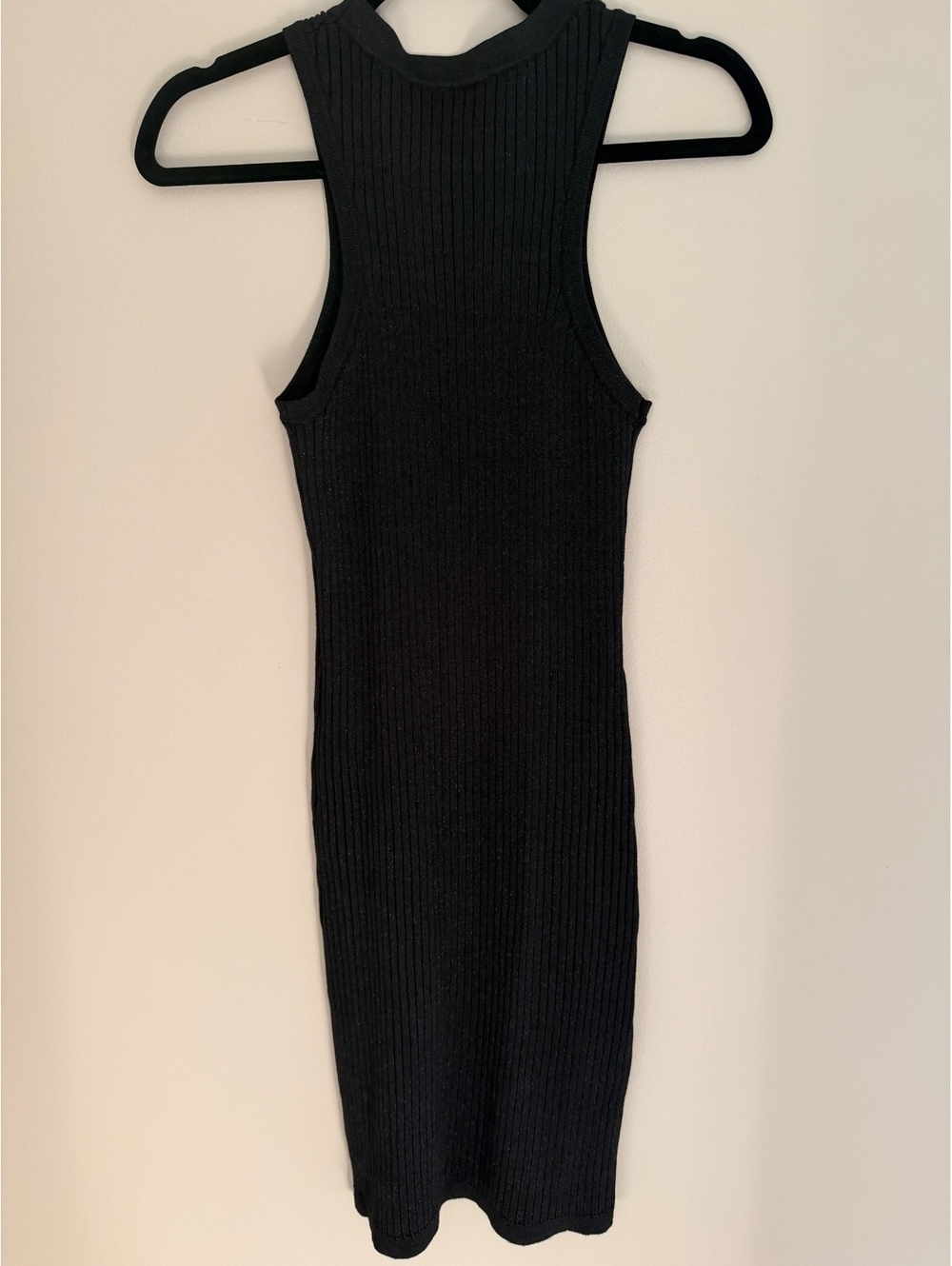 S NOLI black shimmer ribbed dress - Picture 4 of 4